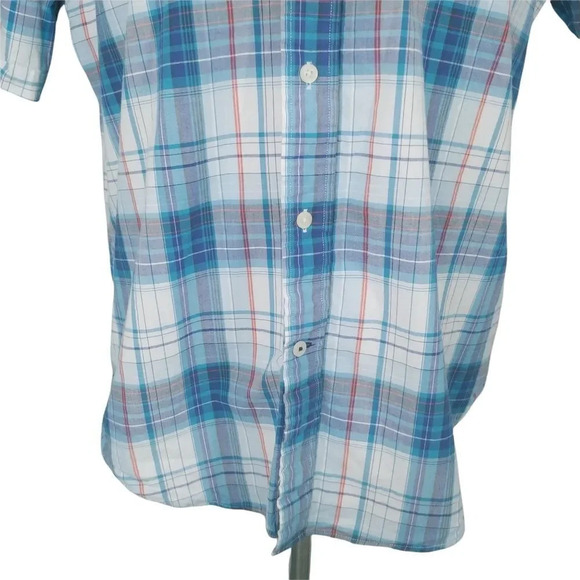 Nautica  Button Down Cotton Shirt, Plaid, L - Picture 4 of 7